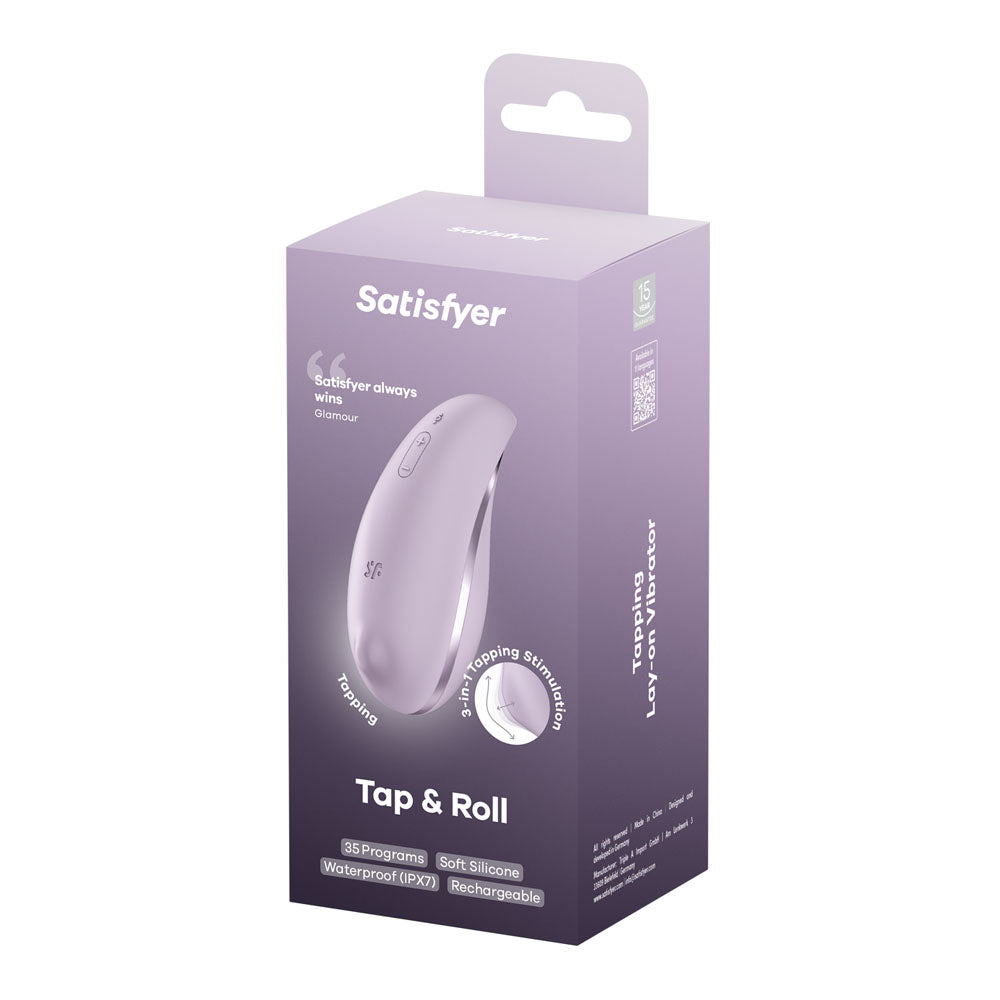 Satisfyer Tap & Roll - Violet USB Rechargeable Tapping & Rolling Stimulator