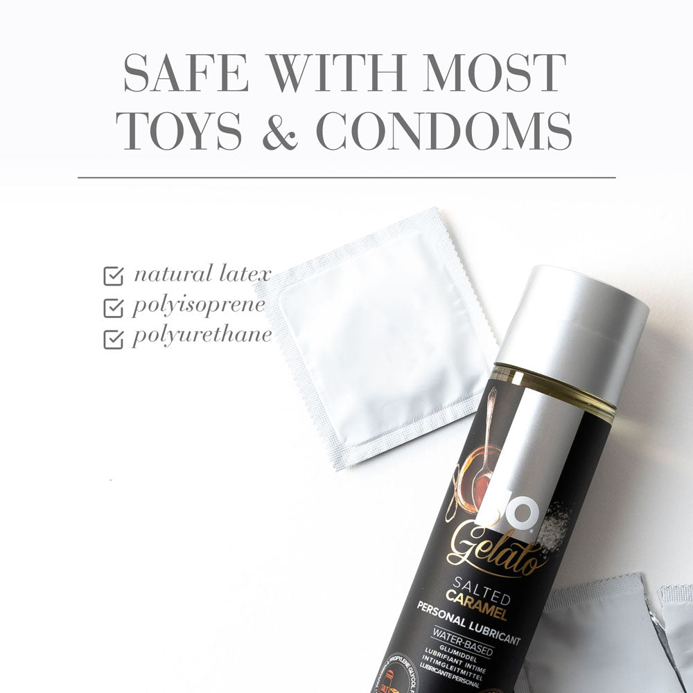 JO Gelato Salted Caramel Lube - 120 mL - Salted Caramel Flavoured Water Based Lubricant - 120 ml