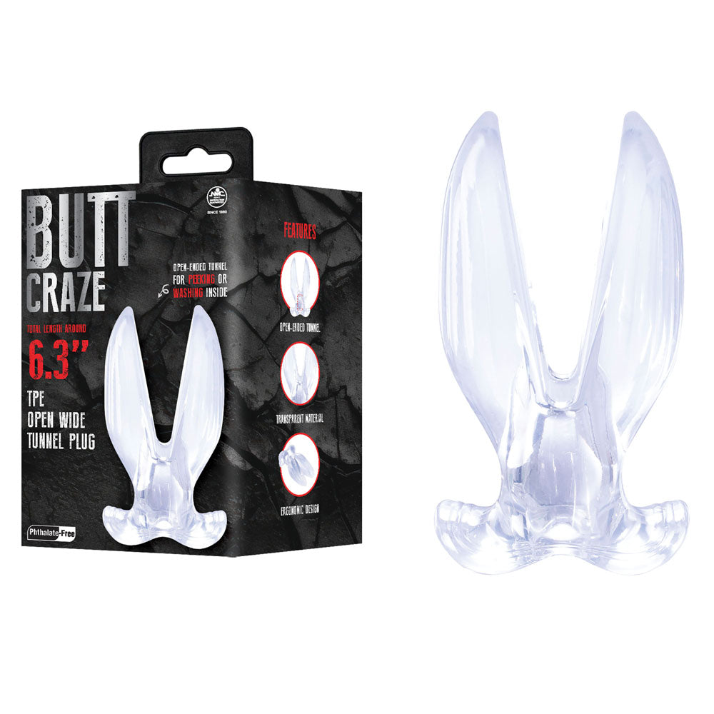 Butt Craze - Clear 16 cm Gaping Butt Plug