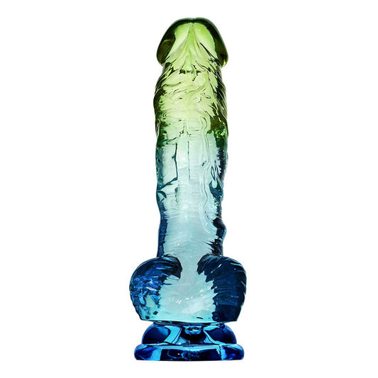Adam & Eve SENSUAL SEASIDE 8.5'' Dildo - Blue/Green 21.5 cm Dildo