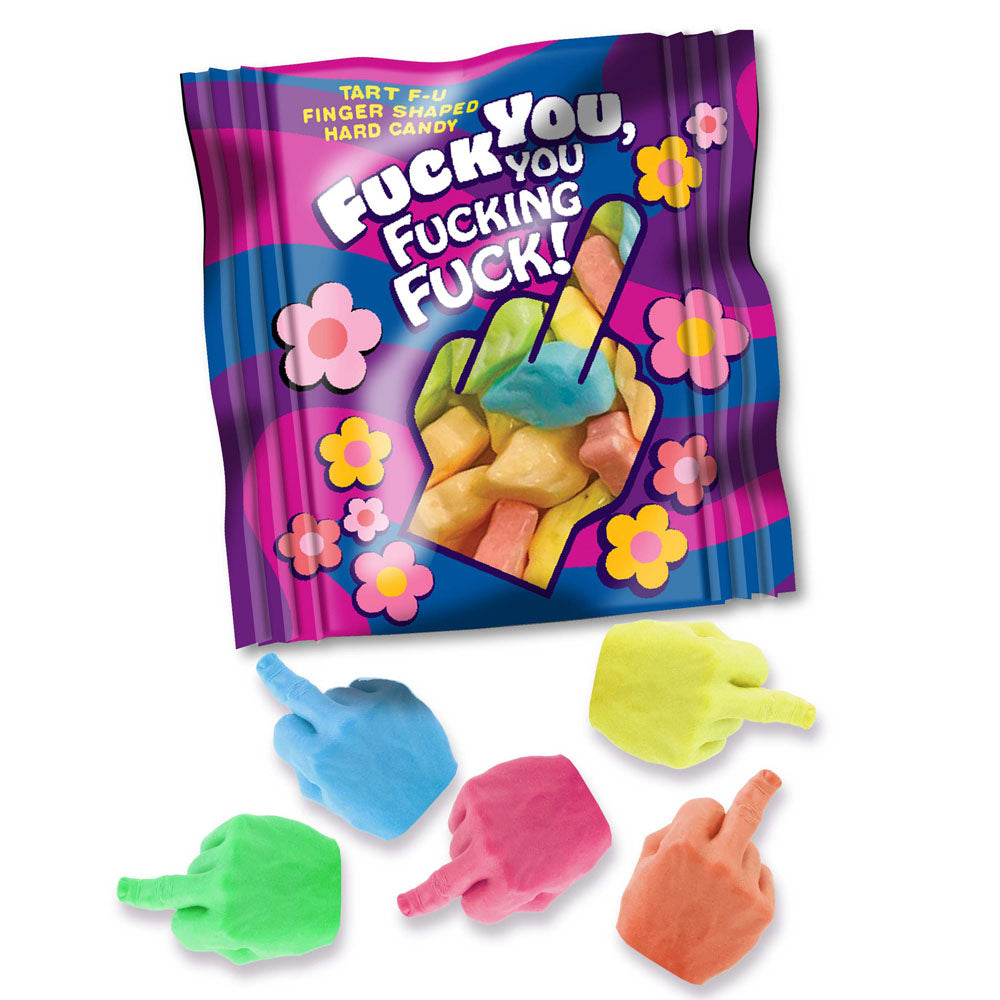YOU F**KING F**K! - Bag of 25 - Middle Finger Lollies - Bulk Bag of 25 Party Packs