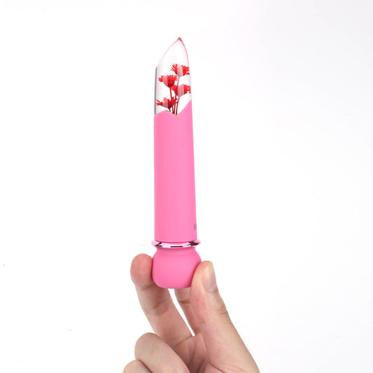 Maia FLORA - Pink - Pink 12.7 cm USB Rechargeable Powerful Bullet