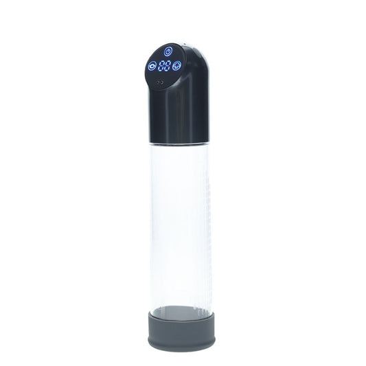 PUMPED Automatic Waterproof Pump - Gun Metal - Gunmetal/Clear USB Rechargeable Automatic Penis Pump