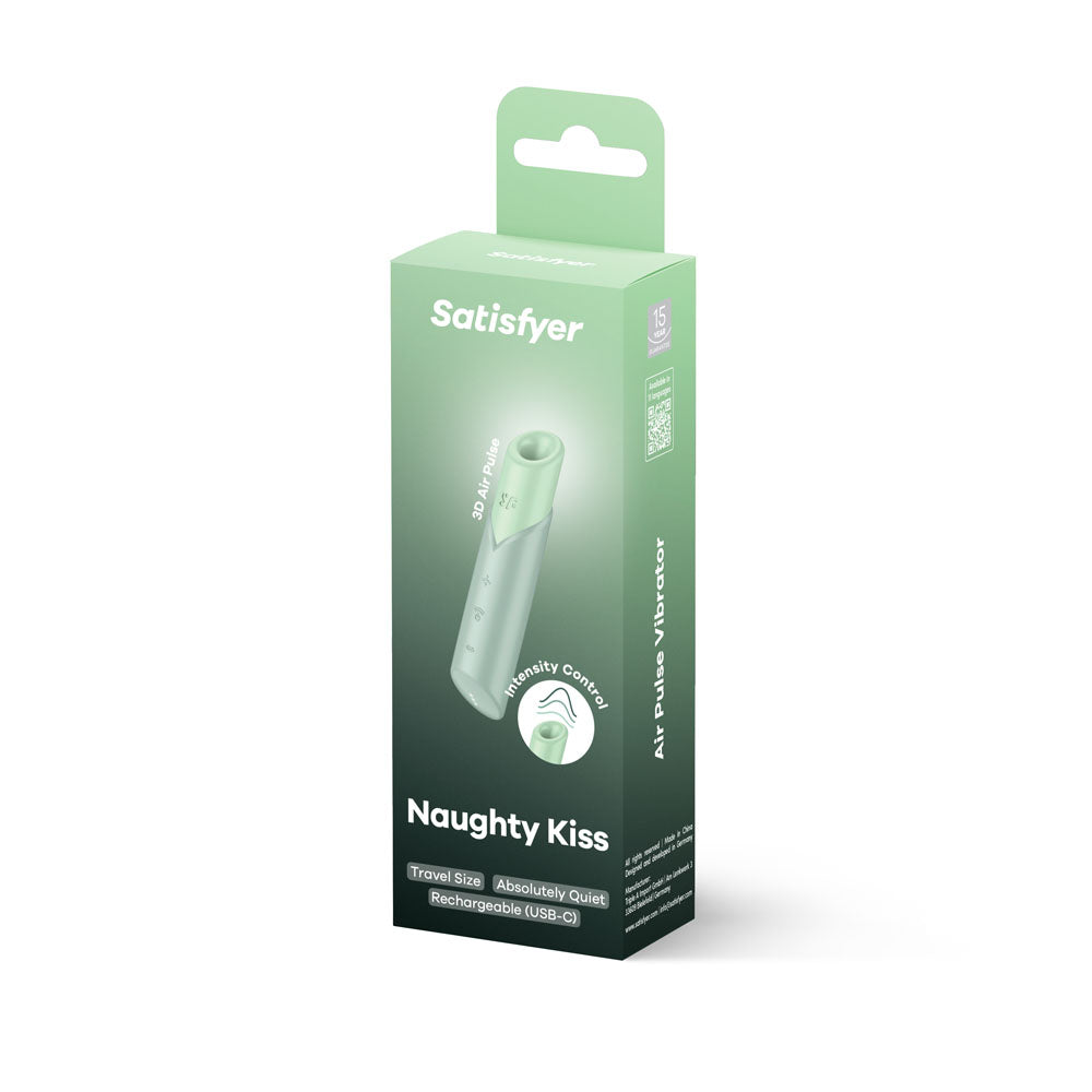 Satisfyer Naughty Kiss - Mint Green USB Rechargeable Air Pulse Stimulator