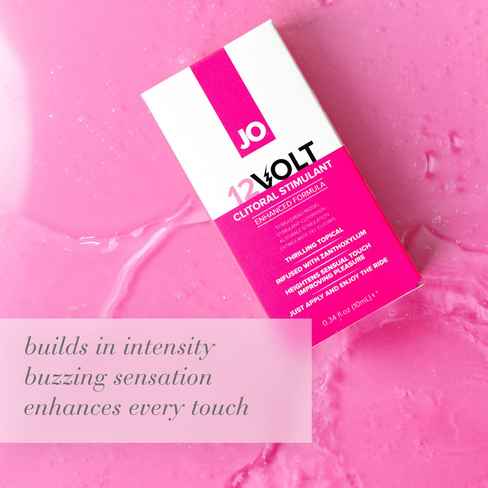JO 12 Volt Clitoral Stimulant - 10 mL - Stimulating Gel for Women - 10 ml Tube