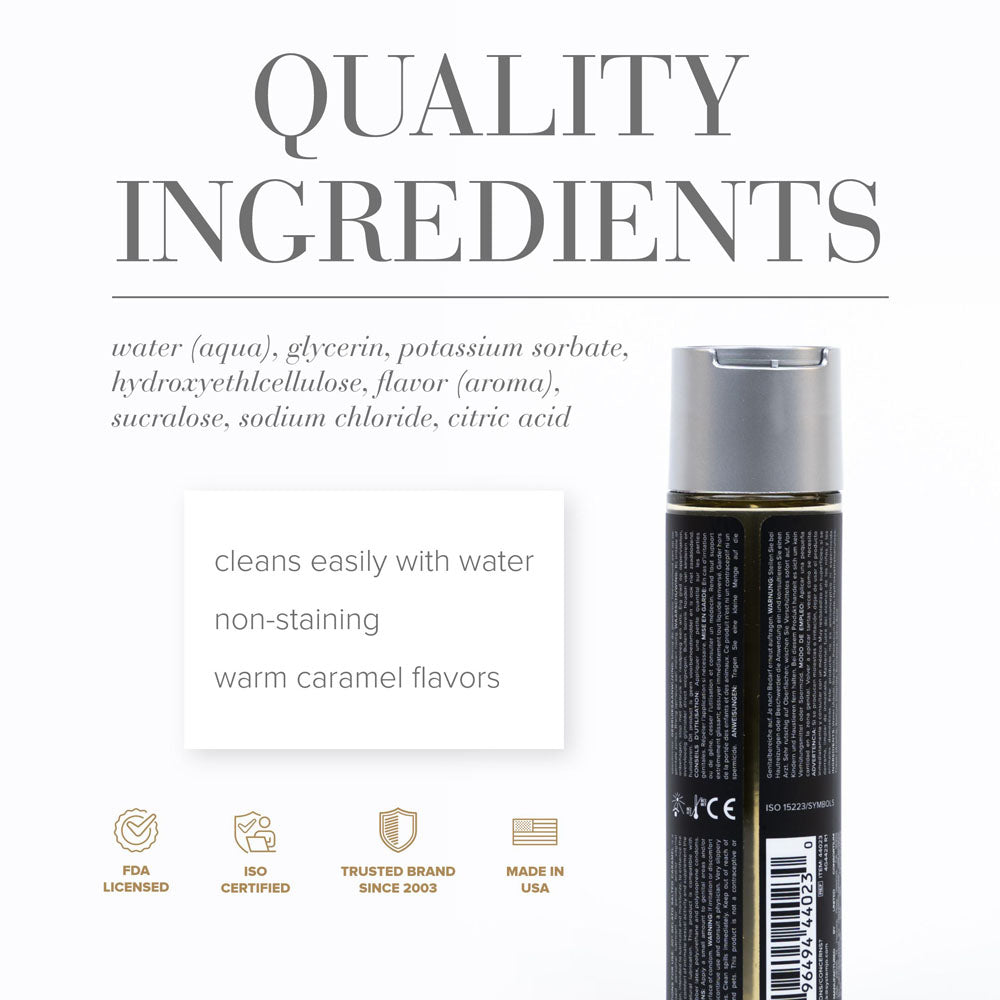 JO Gelato Salted Caramel Lube - 120 mL - Salted Caramel Flavoured Water Based Lubricant - 120 ml