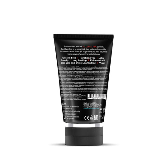 Wicked Jelle Heat - Warming Water Based Anal Lubricant - 120 ml (4 oz) Bottle