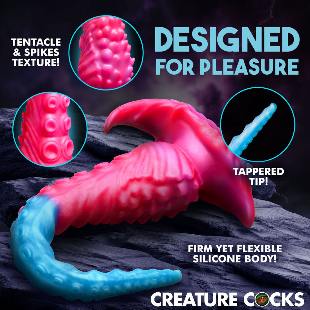 Creature Cocks Vibropus - Blue/Pink 34.3 cm USB Rechargeable Vibrating Tentacle Dildo with Wireless Remote