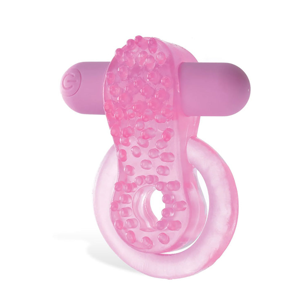 Adam & Eve RECHARGEABLE COUPLES ENHANCER - Pink USB Rechargeable Cock & Balls Ring