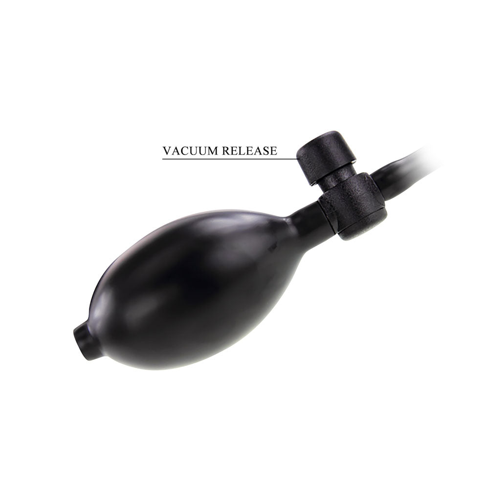 Party Up KEVIN Inflatable Butt Plug - Black 9.1 cm Inflatable Butt Plug