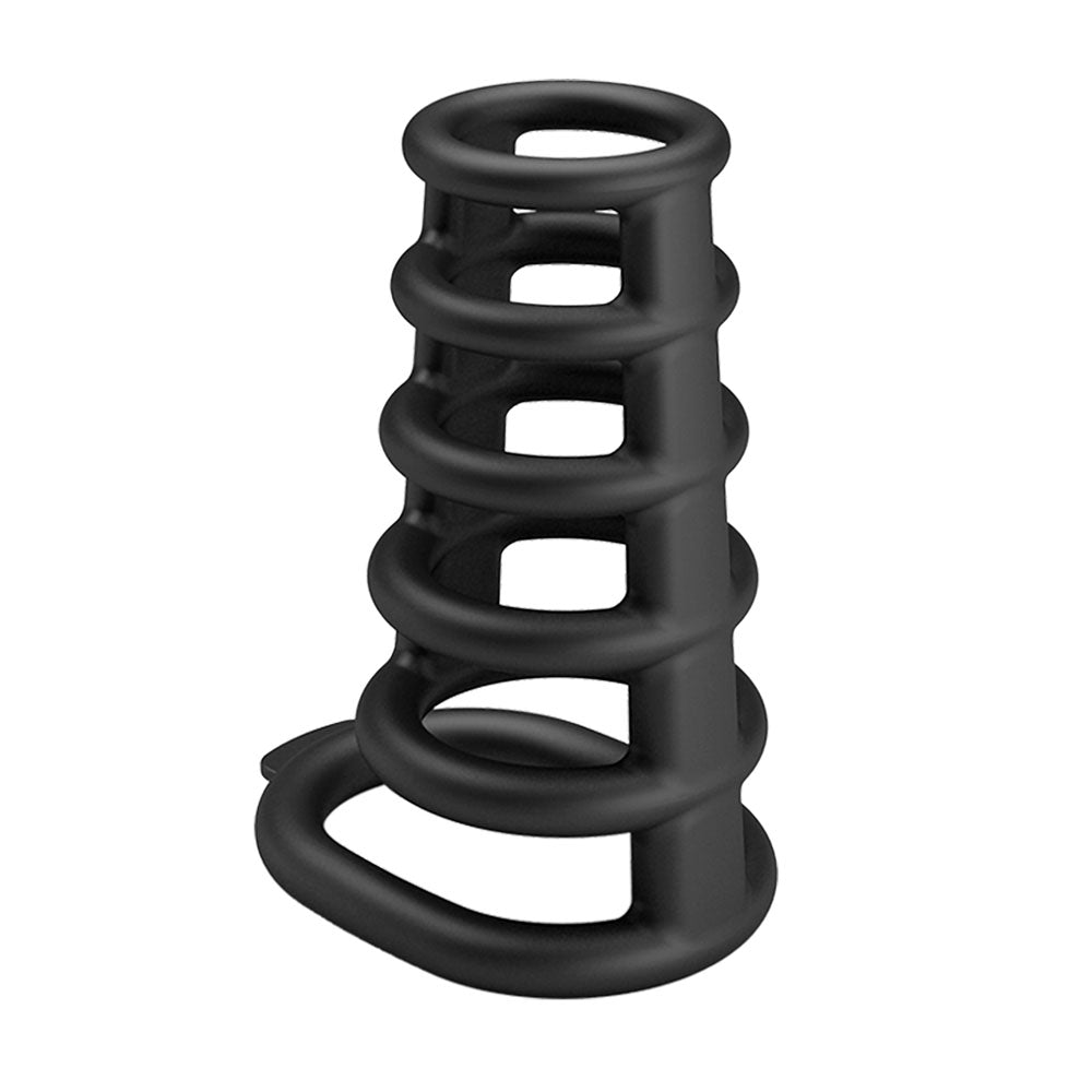Party Up KIM Cock Cage - Black Cock Ring Cage