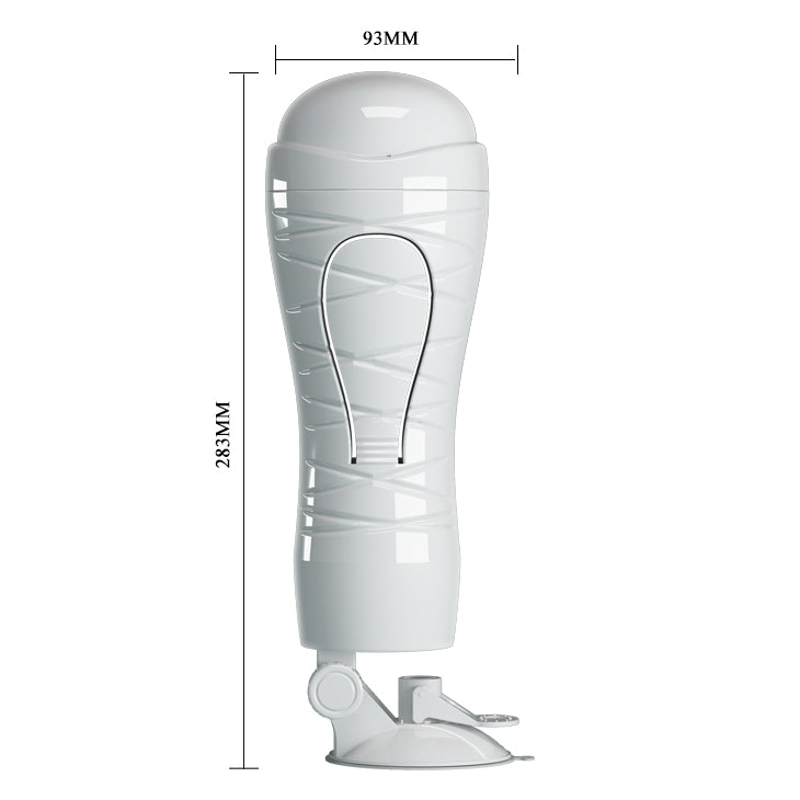 CRAZY BULL FLORA Vibrating Stroker - Flesh USB Rechargeable Vibrating Squeezeable Vagina Stroker with Suction Base