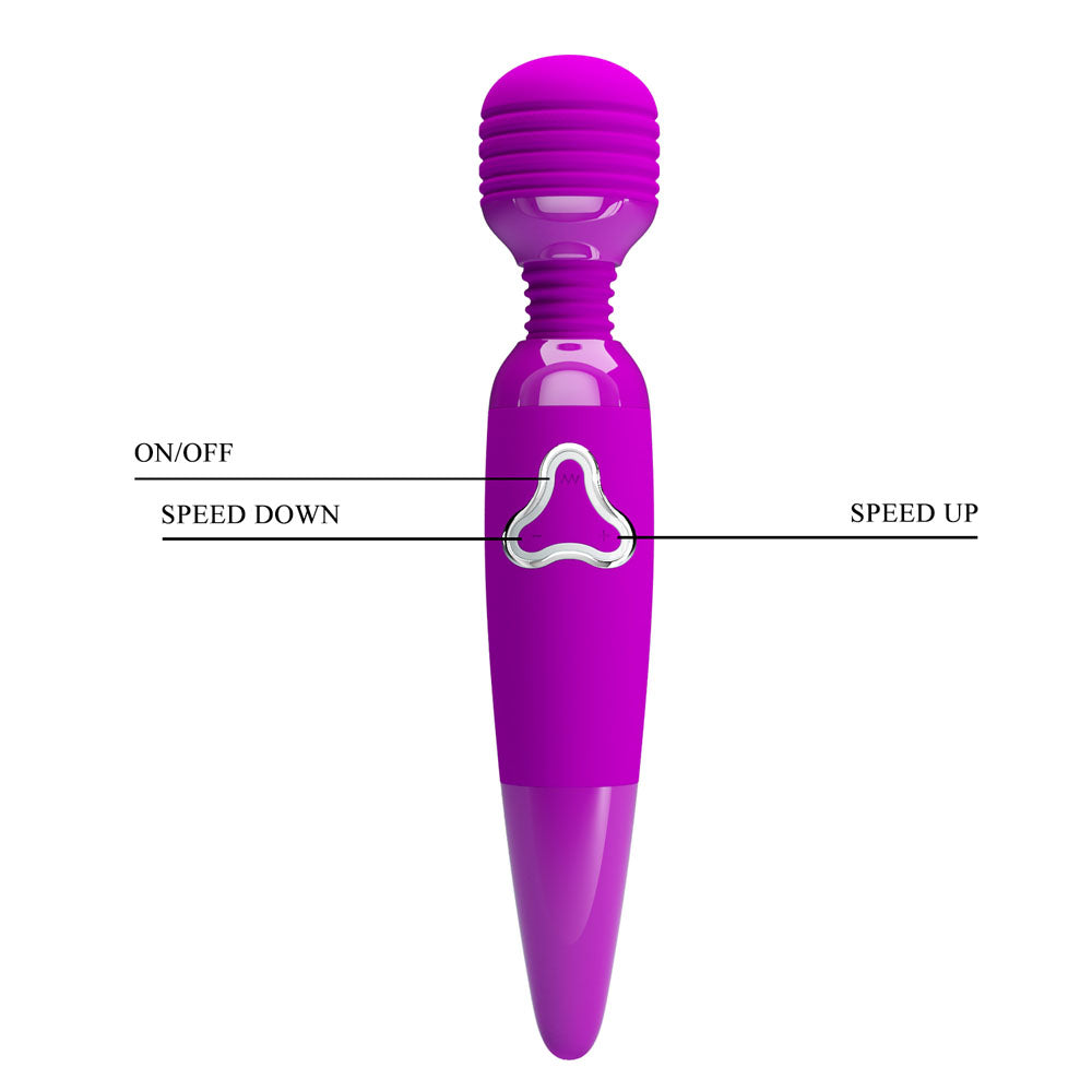 Party Up BRUCE Wand - Pink - Pink 25 cm USB Rechargeable Massage Wand