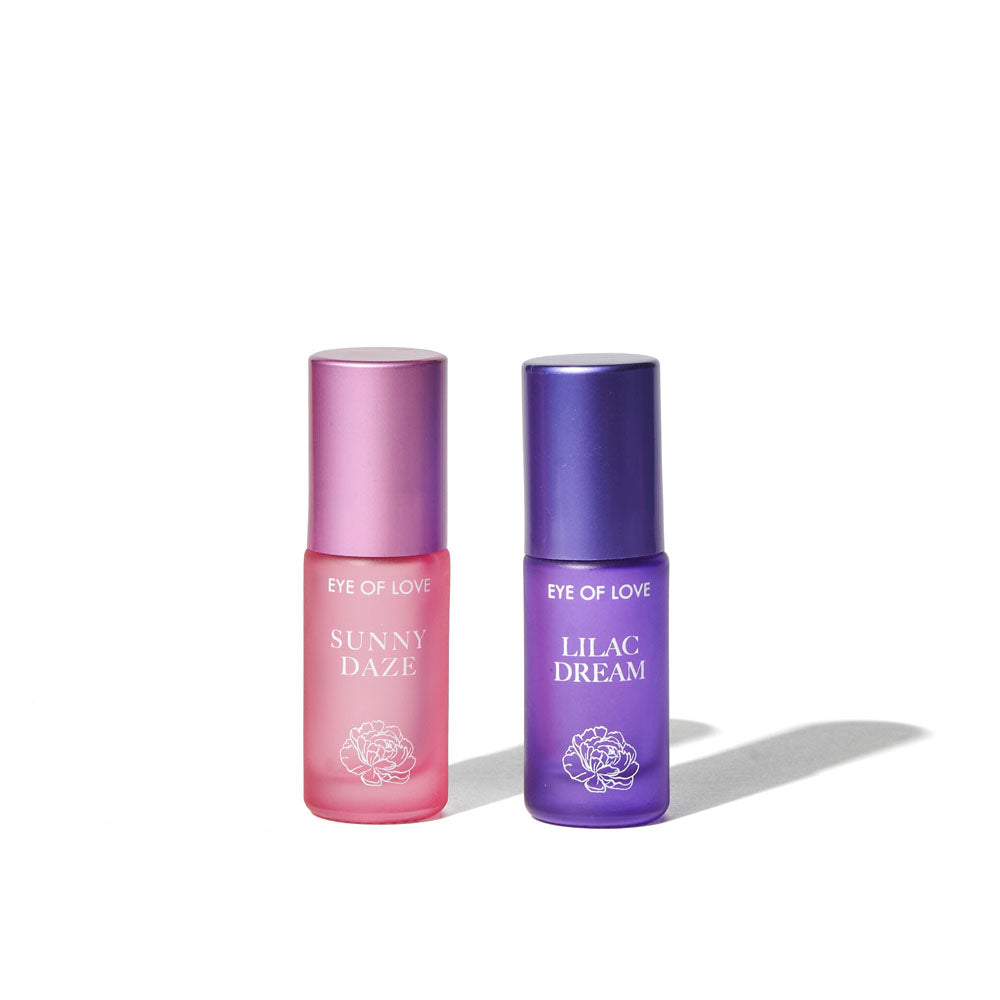 Eye Of Love Love In Bloom Pheromone Perfume Roll-On Set - Day to Night (Sunny Daze & Lilac Dream) Pheromone Perfume Oils for Women to attract Men - 10 ml Roll On Bottles
