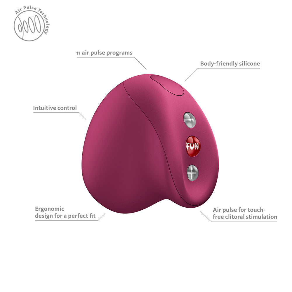 Fun Factory MEA Wine Red - Wine Red USB Rechargeable Air Pulse Clitoral Stimulator