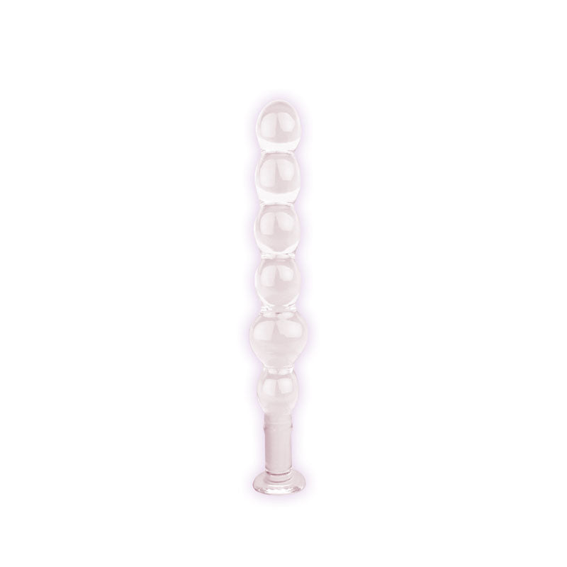  Elliptical - Clear Glass 17.8 cm Anal Beads