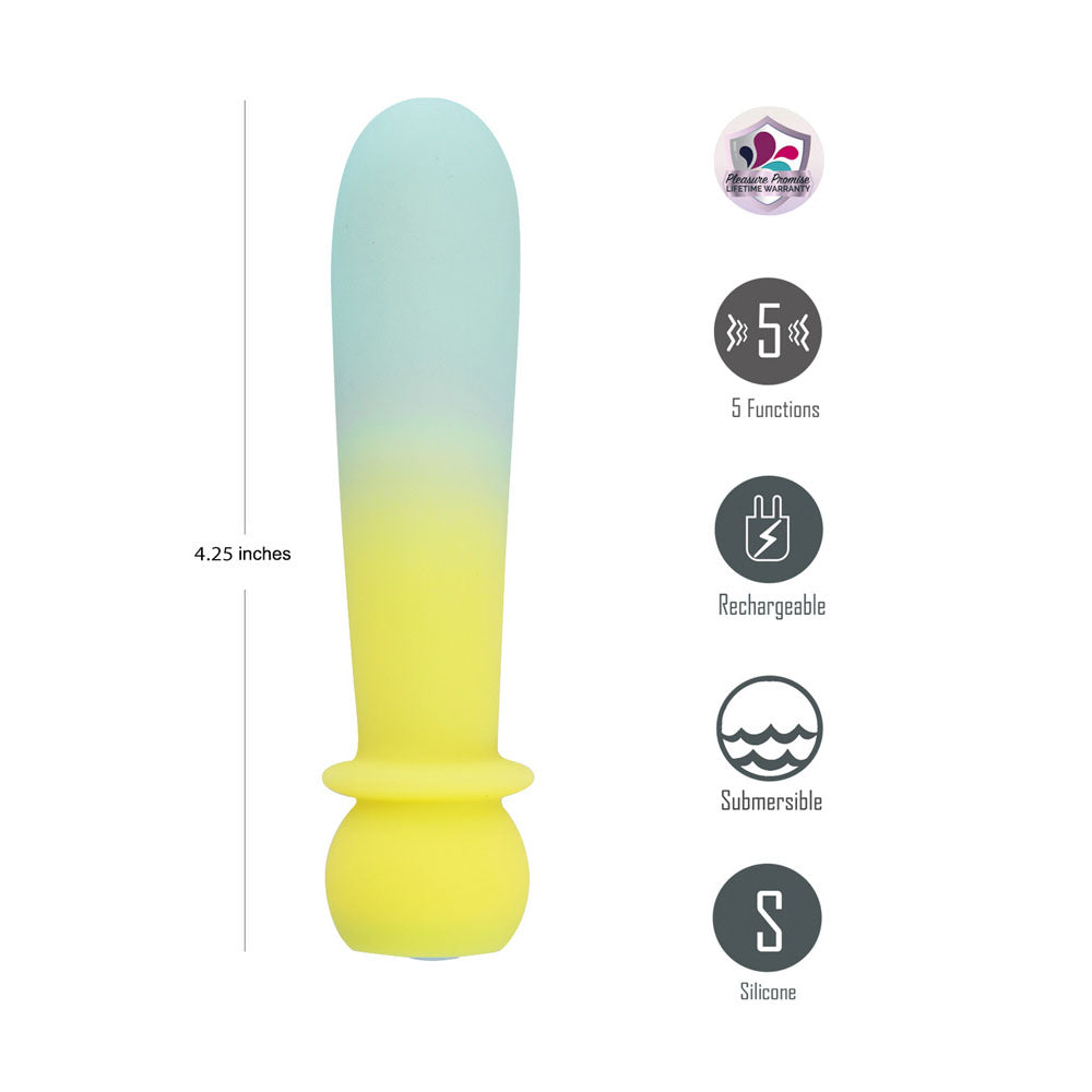 Maia SYMBA - Yellow - Yellow 10.8 cm USB Rechargeable Powerful Bullet