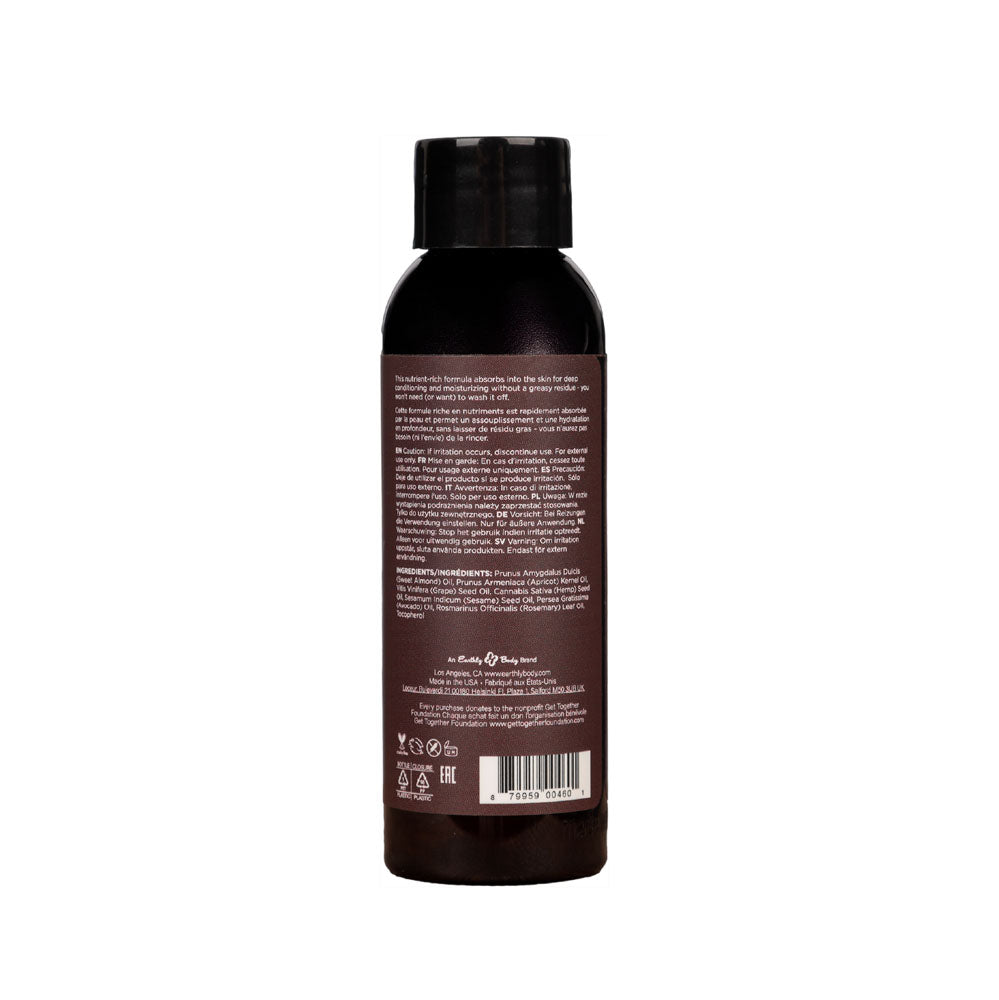 Hemp Seed Massage & Body Oil - Unscented - 59 ml Bottle