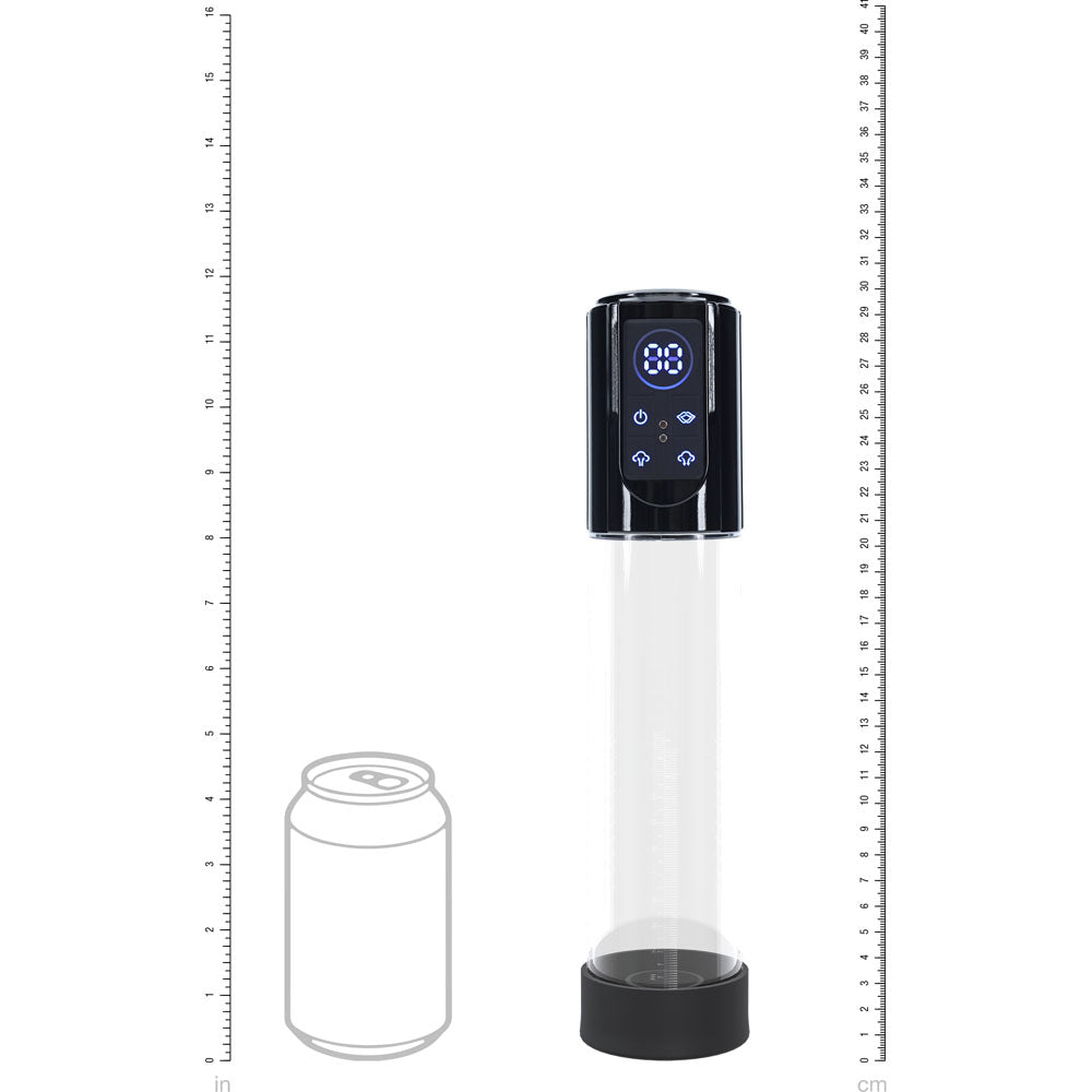 PUMPED MegaLift Automatic Penis Pump - Black - Black/Clear USB Rechargeable Auto Penis Pump