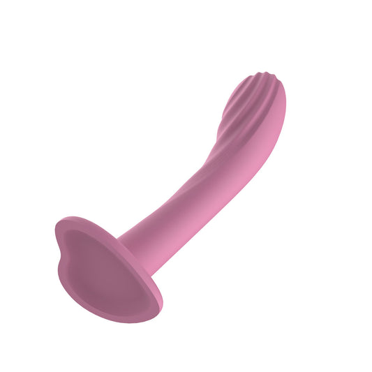 Passion Play Liquid Silicone Textured Dildo - Pink - Pink 18 cm Dildo