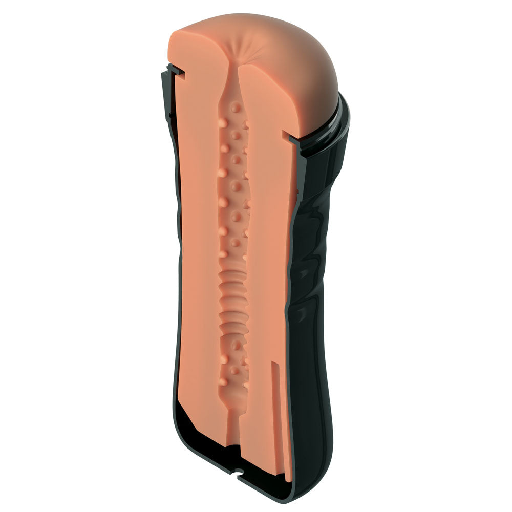 PDX Wet Bussies Super Bangin Butt - Brown - Brown Anal Stroker