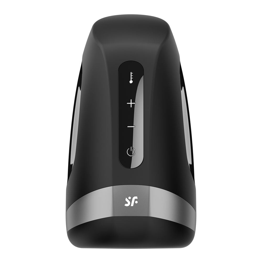 Satisfyer Men Heat Vibration - Black USB Rechargeable Masturbator