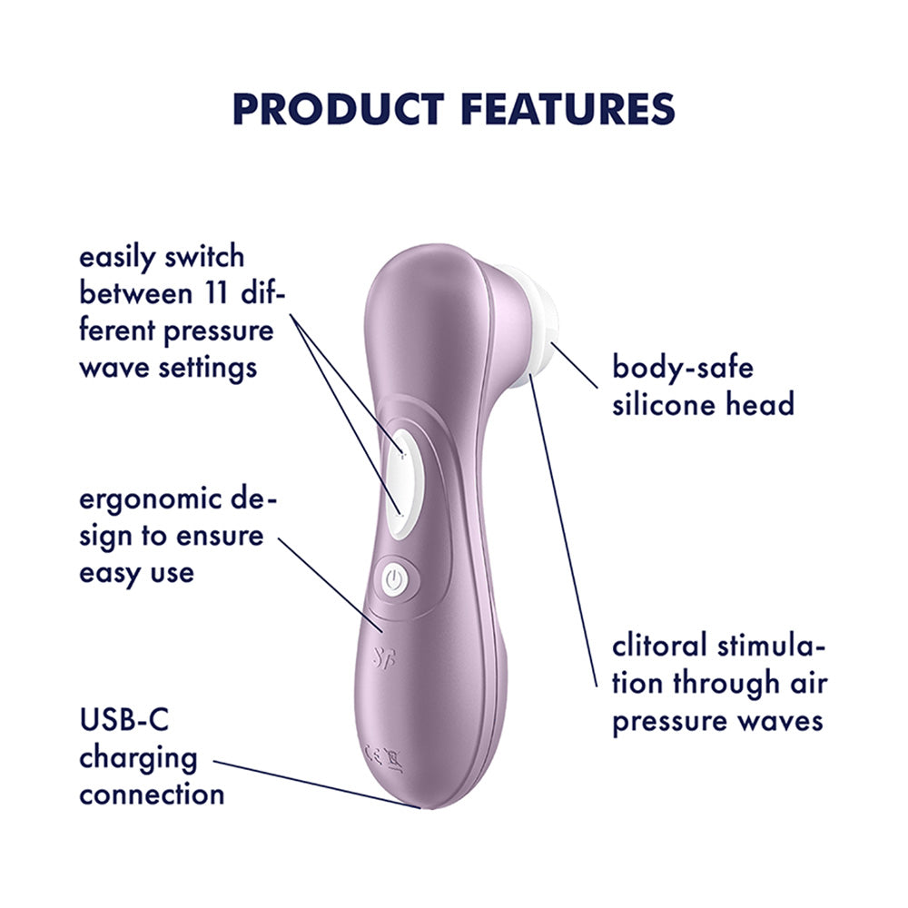 Satisfyer Pro 2 - Purple - Touch-Free USB-C Rechargeable Clitoral Stimulator