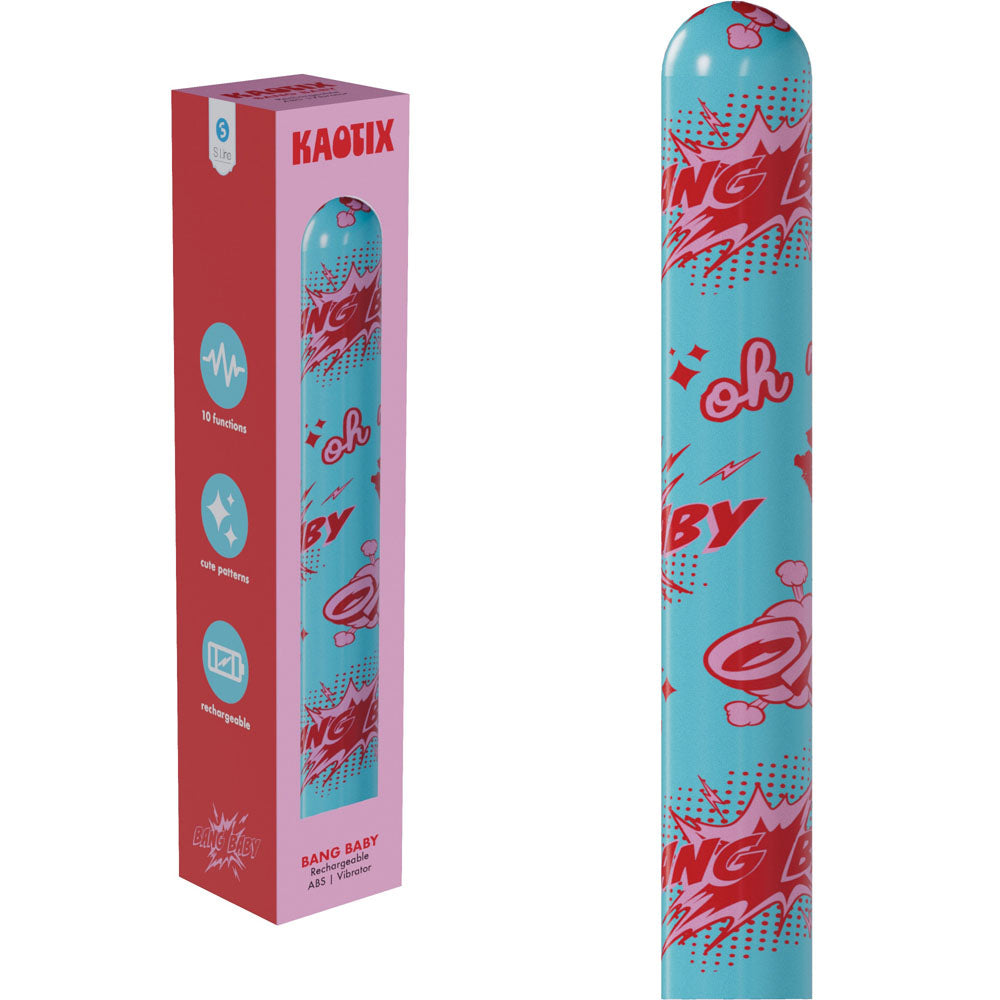 S-LINE Kaotix Bang Baby - Blue 17.8 cm USB Rechargeable Vibrator