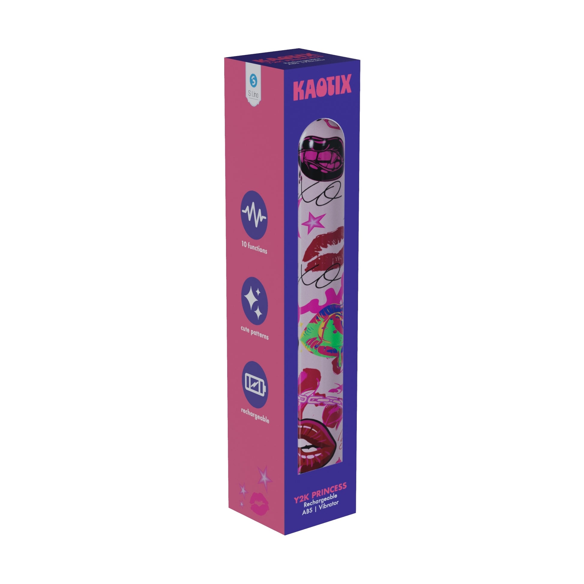 S-LINE Kaotix Display Box - USB Rechargeable Vibrators - Counter Display of 4 x 5 each