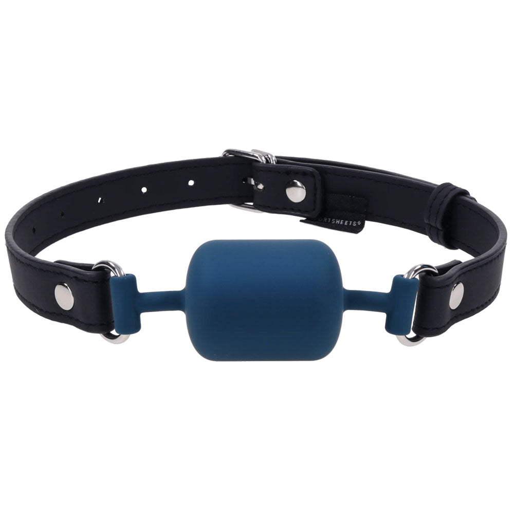 SPORTSHEETS Signature Twilight Tease Barrel Gag - Blue Mouth Restraint